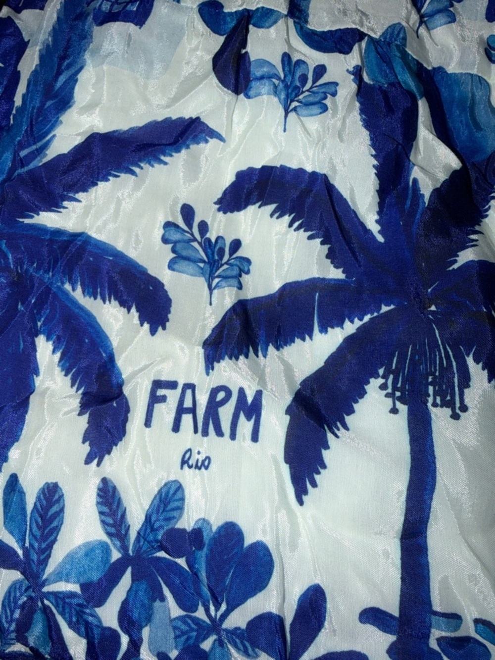 ‼️NEW Farm Rio Sweet Rio Blue Puff Sleeves Mini Dress - Picture 10 of 13